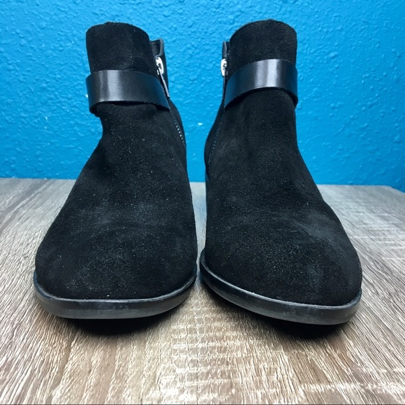 Steve Madden black suede buckle accent bootie 6 - Picture 5 of 8